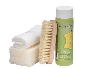 KERALUX® Reinigungs-Set Aktiv Plus – Effektive Lederreinigung, ideal gegen Verfärbungen und Ölflecken, einfach anzuwenden, geeignet für die meisten Lederarten.