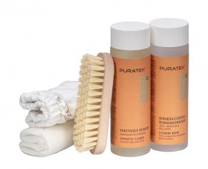 PURATEX® Kunstfaser Pflege-Set für die gründliche Reinigung und Pflege von Polstermöbeln aus Kunstfasern