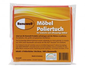 Renuwell Möbel-Poliertuch 4er-Set – fusselfrei und ideal für Möbelpflege