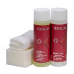 SEDICUR® Kunstleder Pflege-Set mit Reiniger, Hydro Fluid, Schwamm und Pflegetuch für gründliche Reinigung und Pflege von Kunstlederoberflächen.