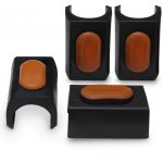 Schwarze PTFE Klemmgleiter für Tecta oder Thonet Stühle 25 mm