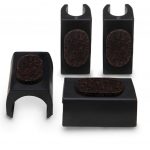 Schwarze Filzgleiter im Set für Ovalrohr-Stühle – Möbelgleiter zum Schutz von Böden