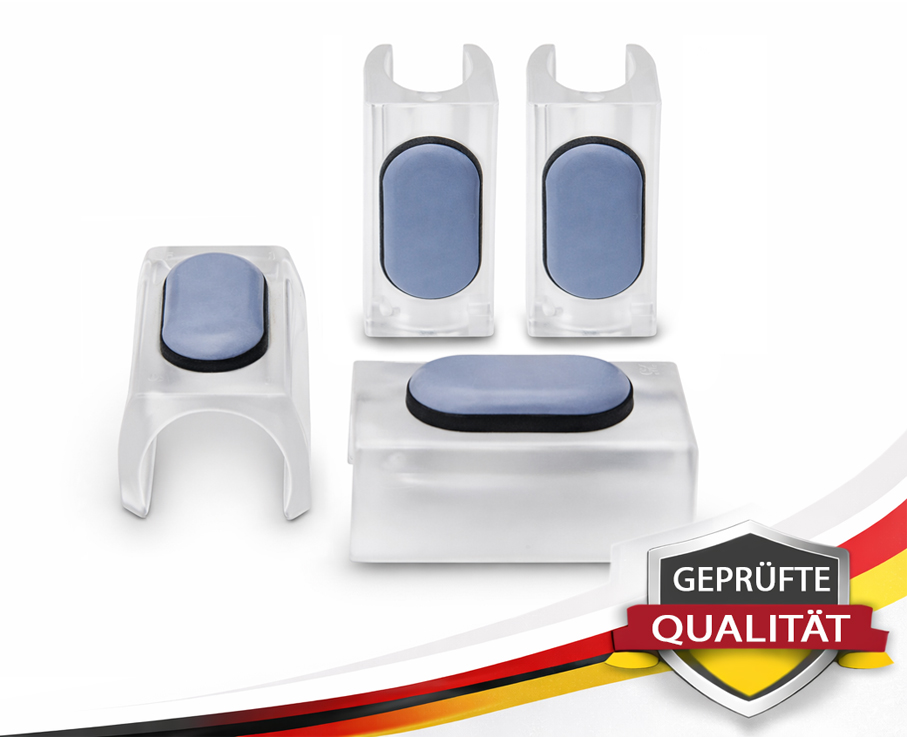 Set Gleiter für Tecta Aplati Freischwinger Stühle – Teflon PTFE-Gleiter transparent für raue Böden
