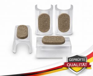 Transparente Stuhlgleiter mit Filz 25 mm für Tecta und Thonet – Bodenschutz für Parkett und Fliesen