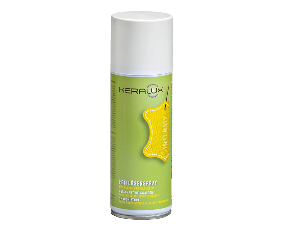 KERALUX® Fettlöserspray für die Entfernung von Fett- und Ölflecken auf Glatt- und Rauleder