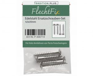 Edelstahl Ersatzschrauben für Tecta Armlehnen im Set