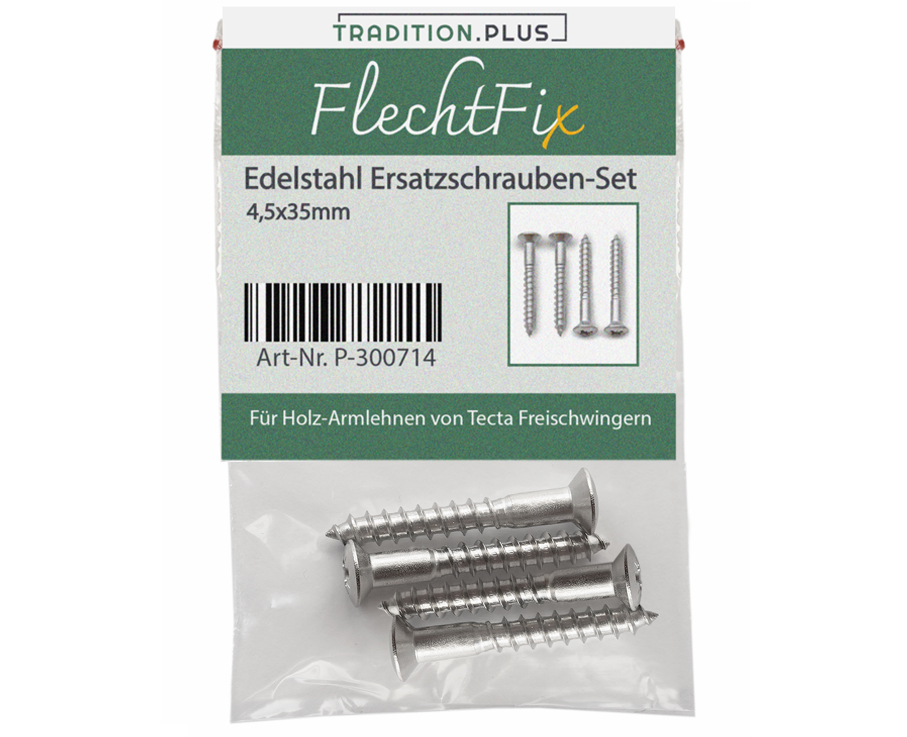 Edelstahl Ersatzschrauben Set – für Tecta Armlehnen