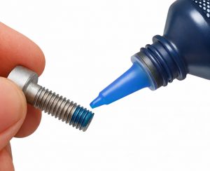 Anwendung der MANNOL Schraubensicherung 9924 auf einer Imbusschraube