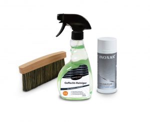 Reiniger für Tecta Stühle: Polyfein Geflechtreiniger, Bürste und INOXAN Edelstahlreiniger