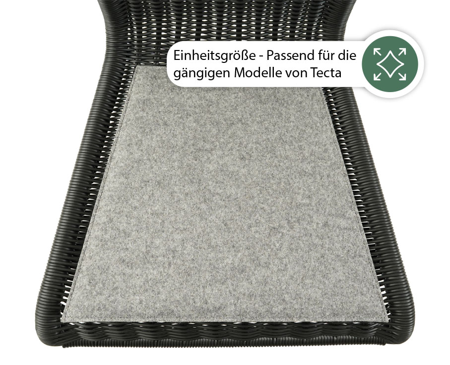 Filz-Schutzkissen für Tecta-Stühle – robust, pflegeleicht & beidseitig verwendbar