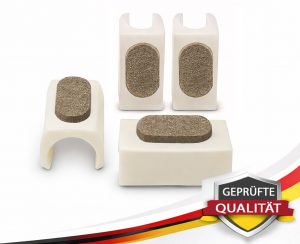Set Filzgleiter weiß für Tecta Aplati Freischwinger – hochwertige Möbelgleiter mit Bodenschutz für Parkett, Laminat und empfindliche Böden, leises Gleiten inklusive