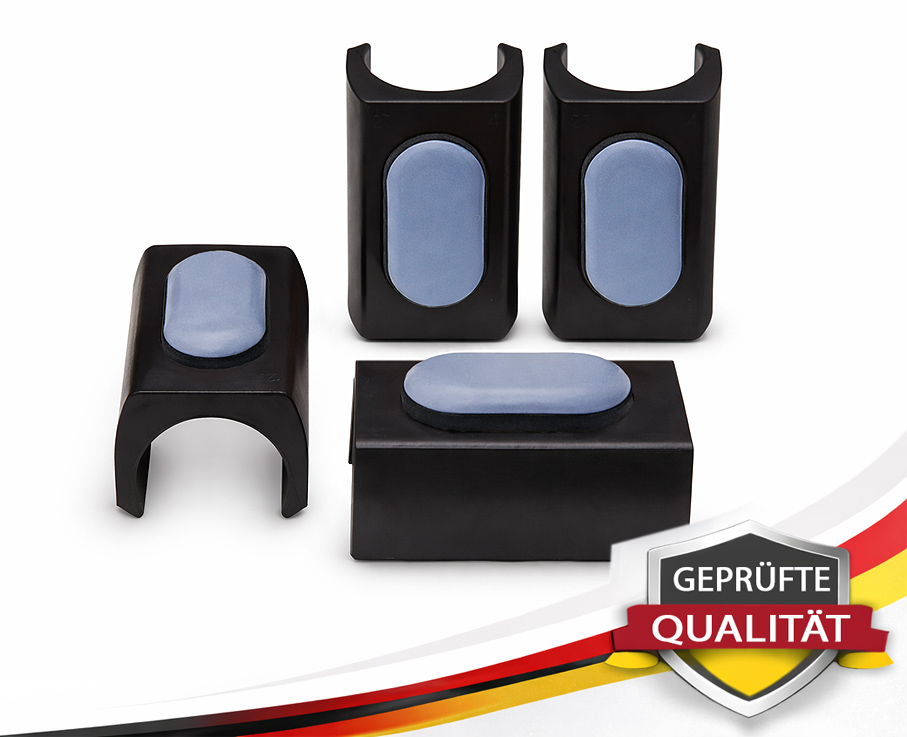Set PTFE Gleiter schwarz für Thonet & Tecta Freischwinger – hochwertige Möbelgleiter aus Teflon für Bodenschutz, geräuscharmes Gleiten und leichten Möbeltransport