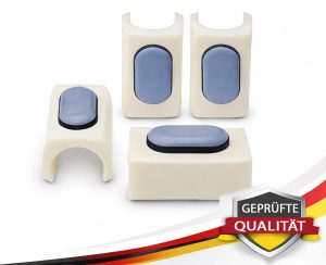 Set PTFE Gleiter weiß für Thonet & Tecta Freischwinger – hochwertige Möbelgleiter mit Bodenschutz für Parkett, Laminat, Fliesen, geräuscharmes Gleiten und leichter Möbeltransport