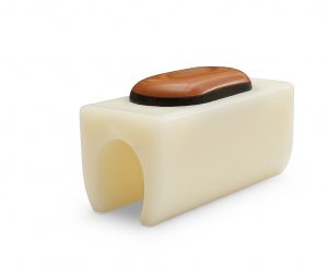 Klemmgleiter Ovalrohr Braflon - Weiss