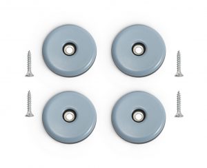4er-Set PTFE Gleiter zum Anschrauben für Holzmöbel Ø 38mm