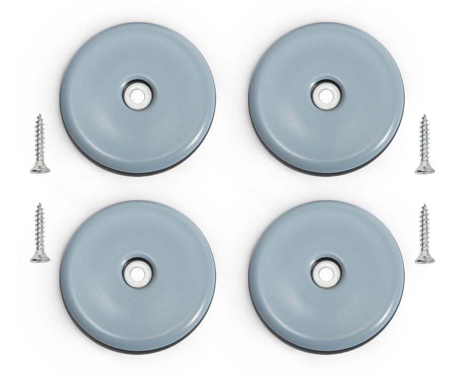 4er-Set PTFE Gleiter zum Anschrauben für Holzmöbel Ø 50mm