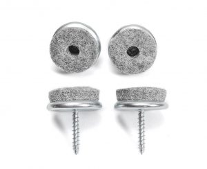 4er-Set Filzgleiter zum Anschrauben für Holzstühle Ø 24mm