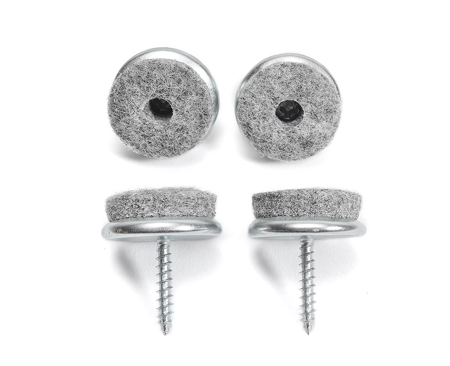 4er-Set Filzgleiter zum Anschrauben für Holzstühle Ø 24mm