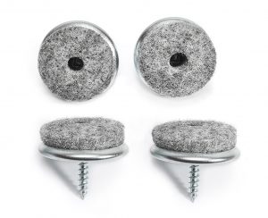 4er-Set Filzgleiter zum Anschrauben für Holzstühle Ø 28mm