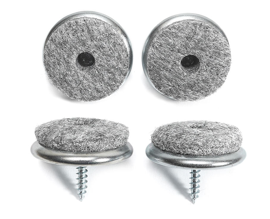 4er-Set Filzgleiter zum Anschrauben für Holzstühle Ø 30mm