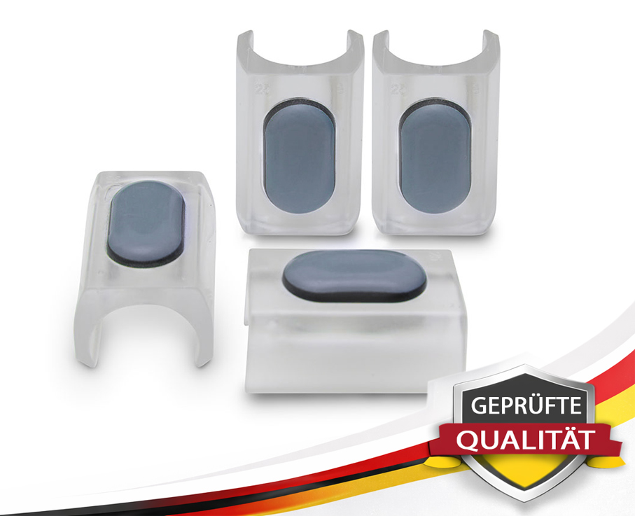 PTFE Stuhlgleiter 25 mm transparent für Tecta & Thonet Rundrohr – langlebige Fußbodengleiter