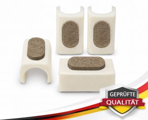 Set Filzgleiter weiß für Thonet & Tecta Freischwinger – hochwertige Möbelgleiter für Parkett, Laminat, Fliesen & Bodenschutz mit leisem Gleiten
