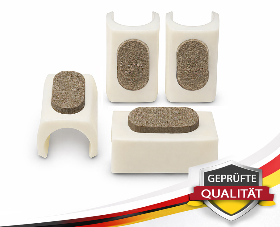 Set Filzgleiter weiß für Thonet & Tecta Freischwinger – hochwertige Möbelgleiter für Parkett, Laminat, Fliesen & Bodenschutz mit leisem Gleiten