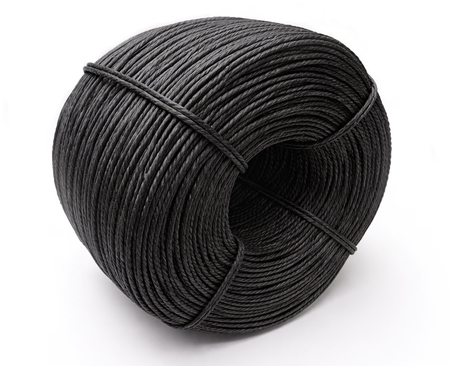 Schwarze dänische Papierschnur auf Rolle – robustes, biegsames Flechtmaterial (Danish Cord) für Stuhlsitz/Sitzfläche