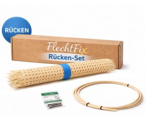 Reparaturset für Thonet S32 / S64 Freischwinger Rücken – Geflechtmatte, Splintpeddig & Ersatzschrauben