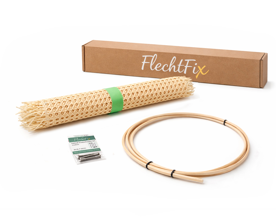 Reparaturset für Thonet Rückenlehne mit Wiener Geflecht und Splintpeddig – Komplettset zur Restaurierung