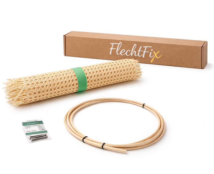 Reparaturset Sitz Freischwinger für Thonet Stuhl mit Wiener Geflecht und Splintpeddig – Komplettset zur Stuhlreparatur